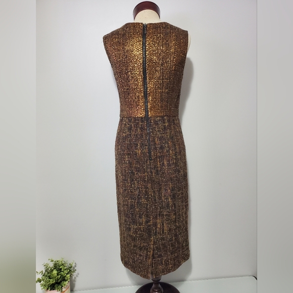 BADGLEY MISCHKA bronze top and wool skirt dress. Size 8 but seems a bit smaller - Picture 5 of 15